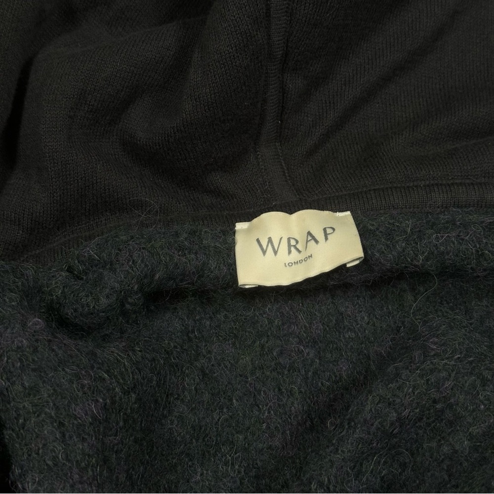 Wool-Blend Hooded Zip Sweater Jacket - Dark Charcoal - Picture 11 of 13